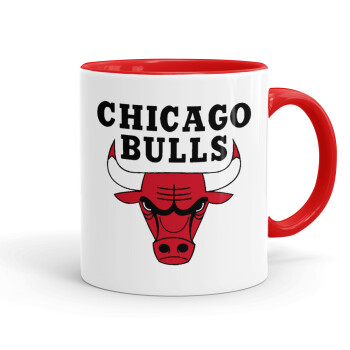 Chicago Bulls, Κούπα χρωματιστή κόκκινη, κεραμική, 330ml