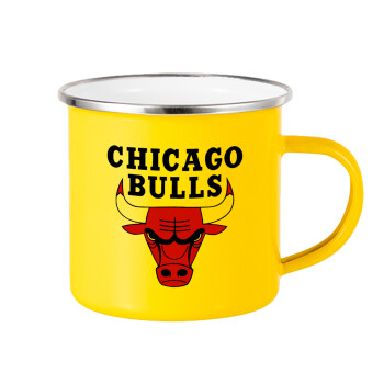 Chicago Bulls, Κούπα Μεταλλική εμαγιέ Κίτρινη 360ml