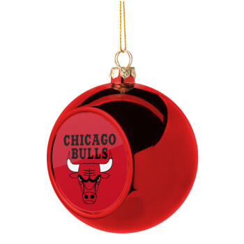 Chicago Bulls, Christmas tree ball Red 8cm