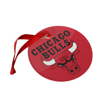 Chicago Bulls, Christmas ornament glass 9cm