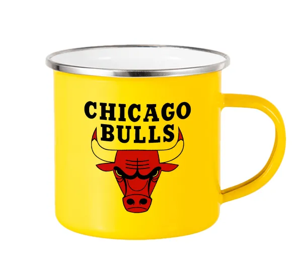 Chicago Bulls — Yellow Enamel Metallic Cup 360ml