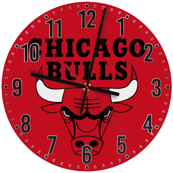 Chicago Bulls — Ρολόι τοίχου ξύλινο 30cm