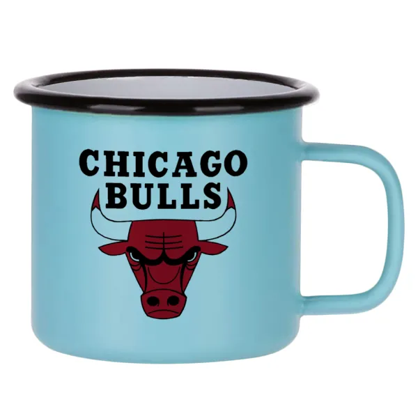 Chicago Bulls — Κούπα Μεταλλική εμαγιέ ΜΑΤ σιέλ 360ml
