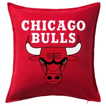 Chicago Bulls, Sofa cushion RED 50x50cm includes filling