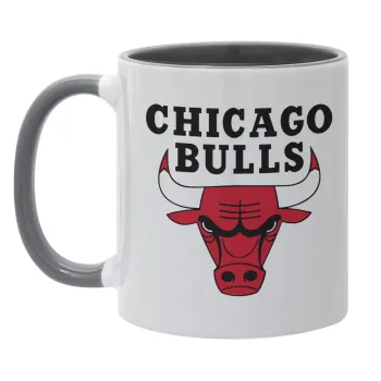 Chicago Bulls, Mug colored grey, ceramic, 330ml