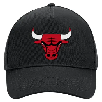 Chicago Bulls, Adult Ultimate Hat BLACK, (100% COTTON DRILL, ADULT, UNISEX, ONE SIZE)