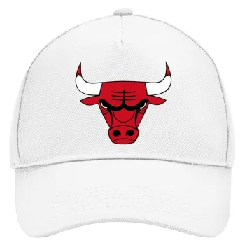 Chicago Bulls, Καπέλο Ενηλίκων Baseball, Drill, Λευκό (100% ΒΑΜΒΑΚΕΡΟ, ΕΝΗΛΙΚΩΝ, UNISEX, ONE SIZE)