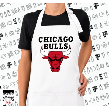 Chicago Bulls, Ποδιά μακριά Σεφ ολόσωμη με τσέπες white (ΕΝΗΛΙΚΩΝ)