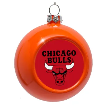Chicago Bulls, Στολίδι Χριστουγεννιάτικη μπάλα δένδρου Πορτοκαλί 8cm