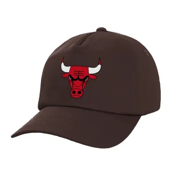 Chicago Bulls, Καπέλο Ενηλίκων Baseball, 100% Βαμβακερό, Chocolate, Καφέ (ΒΑΜΒΑΚΕΡΟ, ΕΝΗΛΙΚΩΝ, UNISEX, ONE SIZE)