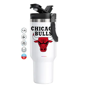 Chicago Bulls, Mega Tumbler με καπάκι, διπλού τοιχώματος (θερμό) 1,2L