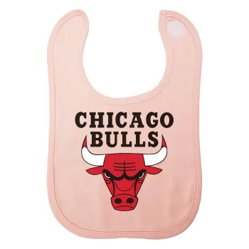 Chicago Bulls, Σαλιάρα με Σκρατς ΡΟΖ 100% Organic Cotton (0-18 months)
