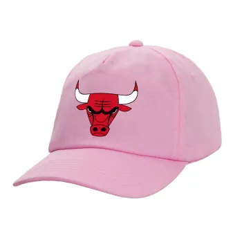 Chicago Bulls, Adult Baseball Cap, 100% Cotton, PINK (COTTON, ADULT, UNISEX, ONE SIZE)
