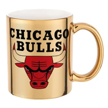 Chicago Bulls, Mug ceramic, gold mirror, 330ml