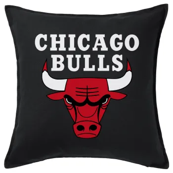 Chicago Bulls, Sofa cushion black 50x50cm includes filling