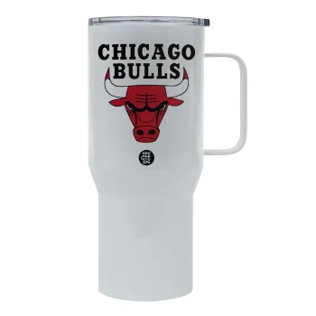 Chicago Bulls, Mega Stainless steel Tumbler with lid, double wall 750L