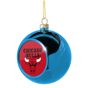 Chicago Bulls, Blue Christmas tree ball ornament 8cm