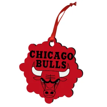 Chicago Bulls, Στολίδι Χριστουγεννιάτικο στολίδι snowflake ξύλινο 7.5cm