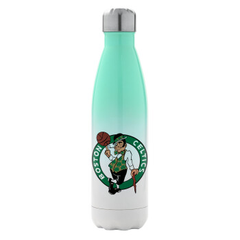 Boston Celtics, Μεταλλικό παγούρι θερμός Πράσινο/Λευκό (Stainless steel), διπλού τοιχώματος, 500ml