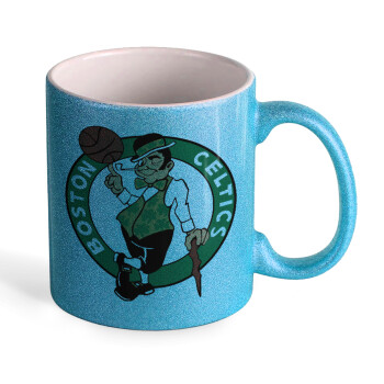 Boston Celtics, Κούπα Σιέλ Glitter που γυαλίζει, κεραμική, 330ml
