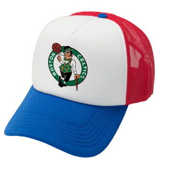 Boston Celtics, Καπέλο Soft Trucker με Δίχτυ Red/Blue/White 
