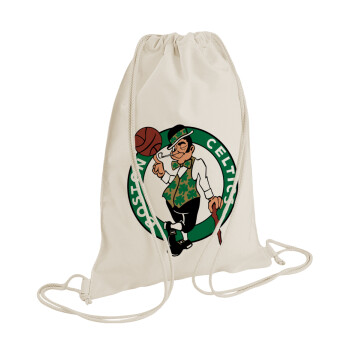 Boston Celtics, Τσάντα πλάτης πουγκί GYMBAG natural (28x40cm)