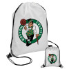 Boston Celtics, Τσάντα πουγκί με μαύρα κορδόνια 45χ35cm (1 τεμάχιο)