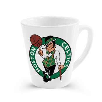 Boston Celtics, Κούπα κωνική Latte Λευκή, κεραμική, 300ml