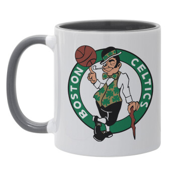Boston Celtics, Κούπα χρωματιστή γκρι, κεραμική, 330ml
