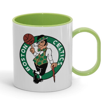 Boston Celtics, Κούπα (πλαστική) (BPA-FREE) Polymer Πράσινη για παιδιά, 330ml