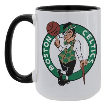 Boston Celtics, Κούπα Mega 15oz, κεραμική Μαύρη, 450ml
