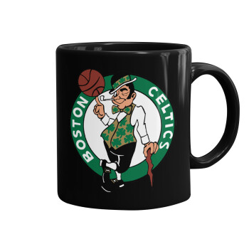 Boston Celtics, Κούπα Μαύρη, κεραμική, 330ml
