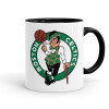 Boston Celtics, Κούπα χρωματιστή μαύρη, κεραμική, 330ml