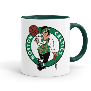 Boston Celtics, Κούπα χρωματιστή πράσινη, κεραμική, 330ml