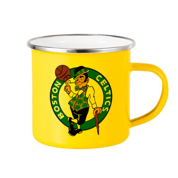 Boston Celtics, Yellow Enamel Metallic Cup 360ml