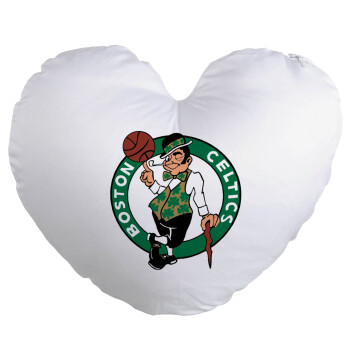 Boston Celtics, Μαξιλάρι καναπέ καρδιά 40x40cm περιέχεται το  γέμισμα