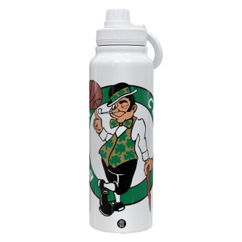 Boston Celtics, 1L Stainless Steel Thermal Bottle with Phone Holder & Double Wall Insulation