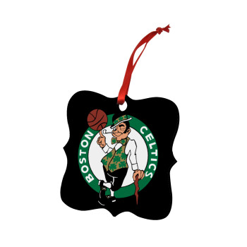 Boston Celtics, Christmas ornament polygon wooden 7.5cm