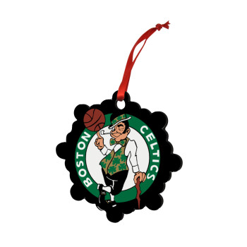 Boston Celtics, Χριστουγεννιάτικο στολίδι snowflake ξύλινο 7.5cm