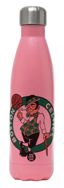 Boston Celtics — Metal mug thermos Pink Mat (Stainless steel), double wall, 500ml