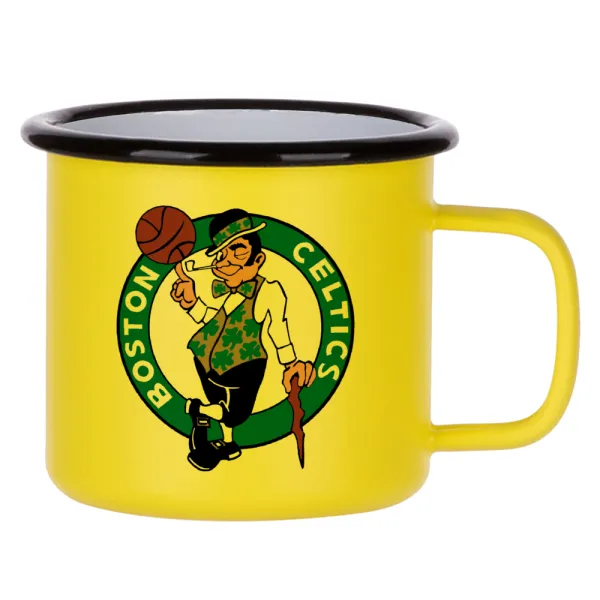 Boston Celtics — Κούπα Μεταλλική εμαγιέ ΜΑΤ Κίτρινη 360ml