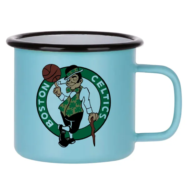 Boston Celtics — Κούπα Μεταλλική εμαγιέ ΜΑΤ σιέλ 360ml