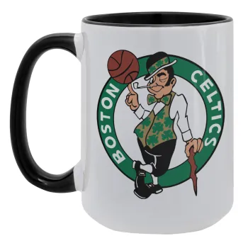 Boston Celtics, Κούπα Mega 15oz, κεραμική Μαύρη, 450ml