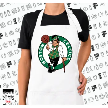 Boston Celtics, Ποδιά μακριά Σεφ ολόσωμη με τσέπες white (ΕΝΗΛΙΚΩΝ)