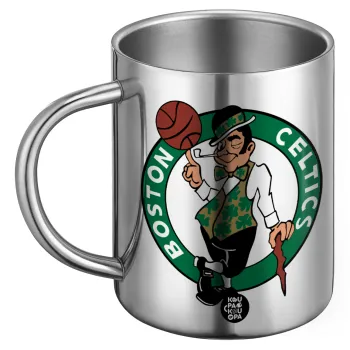 Boston Celtics, Ανοξείδωτη Μεταλλική Κούπα 450ml - Διπλού Τοιχώματος