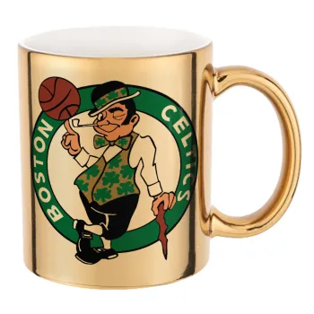 Boston Celtics, Κούπα κεραμική, χρυσή καθρέπτης, 330ml