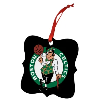 Boston Celtics, Christmas ornament polygon wooden 7.5cm