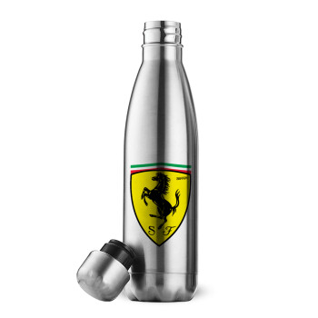 Ferrari, Μεταλλικό παγούρι θερμός Inox (Stainless steel), διπλού τοιχώματος, 500ml