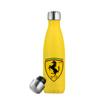 Ferrari, Yellow Stainless Steel Metallic Thermos, double-walled, 500ml