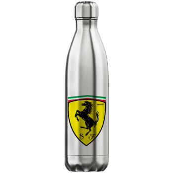 Ferrari, Μεταλλικό παγούρι θερμός Inox (Stainless steel), διπλού τοιχώματος, 750ml